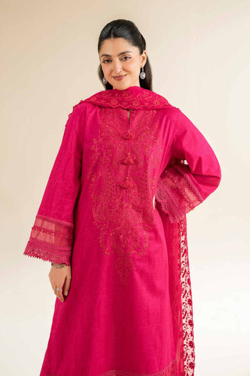 Nishat Linen 3 Piece - Printed Embroidered Suit - 42501276 Online Shopping